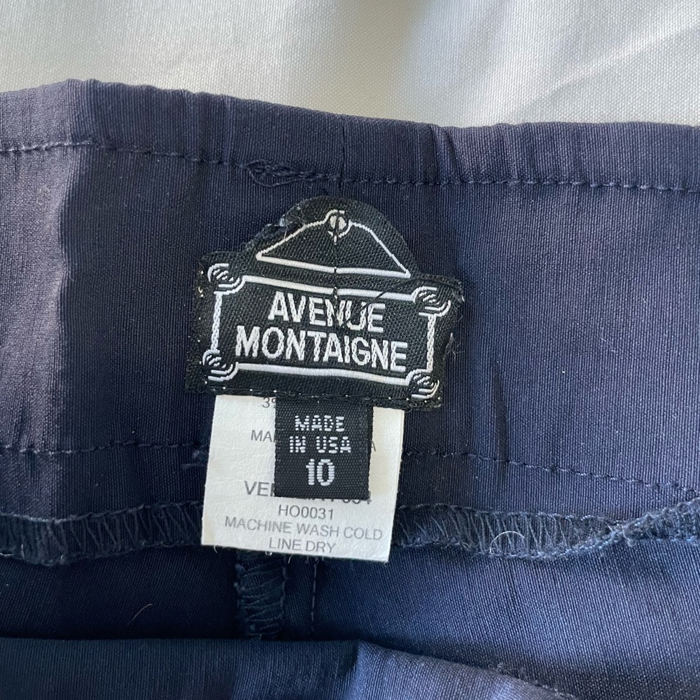 Avenue Montaigne size 10 pull on dark blue pants